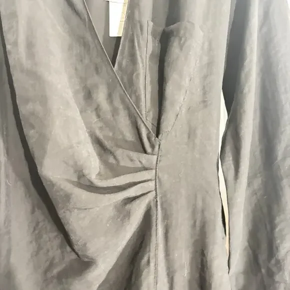 ZARA Women’s Black Wrap Mini Dress – Size S – Elegant V-Neck Silhouette - Picture 4 of 5